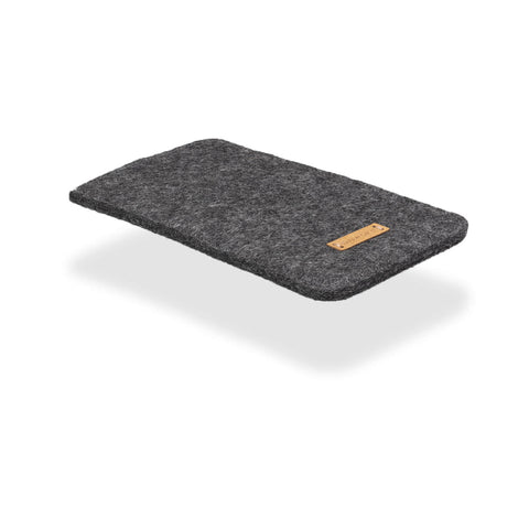 Housse de téléphone pour Xiaomi Redmi Note 10 Pro | en feutre et coton biologique | anthracite - formes | Modèle "LAISSER"
