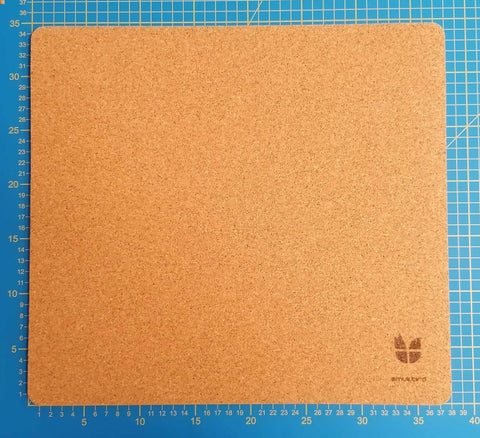 Tapis de bureau en feutre et liège | 38x34,5cm | gris clair