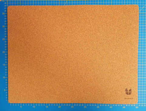 Tapis de bureau en feutre et liège | 38x50cm | gris clair