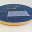 Horloge Wabi Sabi Denim ronde 30 cm | Jean - gold | Conception : Tokyo