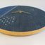 Horloge murale Wabi Sabi Denim ronde 30 cm | Jean - gold | Conception : Osaka