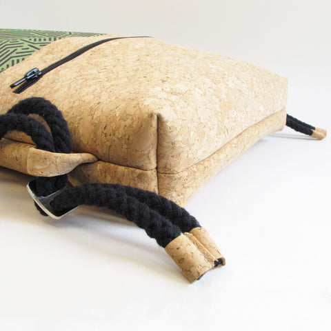Sac à dos pour enfants, petit sac à dos | en coton et liège | Rayures