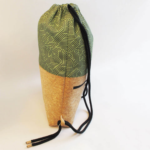 Sac à dos pour enfants, petit sac à dos | en coton et liège | Rayures