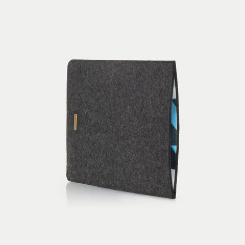 Coque pour MacBook Pro 15 | en feutre et coton biologique | anthracite - Formes | Modèle "LAISSER"