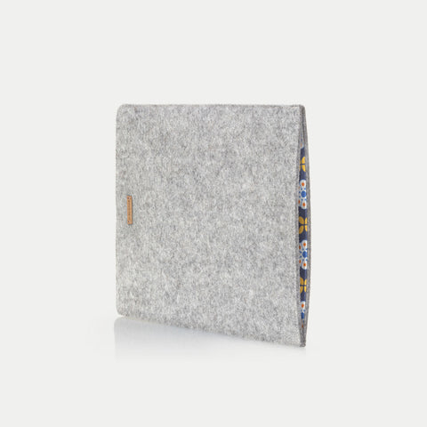 Coque pour MacBook Air 13 | en feutre et coton biologique | gris clair - Bloom | Modèle "LAISSER"