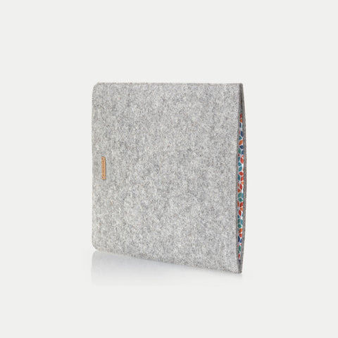 Coque pour MacBook Air 13 | en feutre et coton biologique | gris clair - Coloré | Modèle "LAISSER"