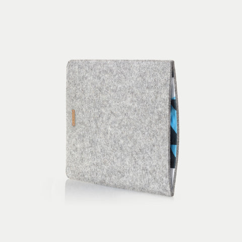 Coque pour MacBook Pro 16 | en feutre et coton biologique | gris clair - formes | Modèle "LAISSER"