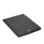 Housse ordinateur portable sur mesure | en feutre et coton biologique | anthracite - rayures | Modèle "LAISSER"