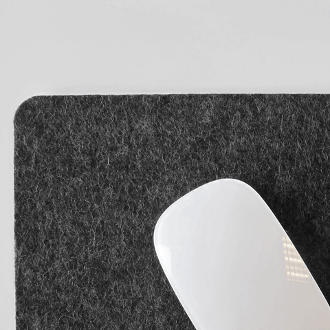 Tapis de souris en feutre et liège | 20x25cm | anthracite