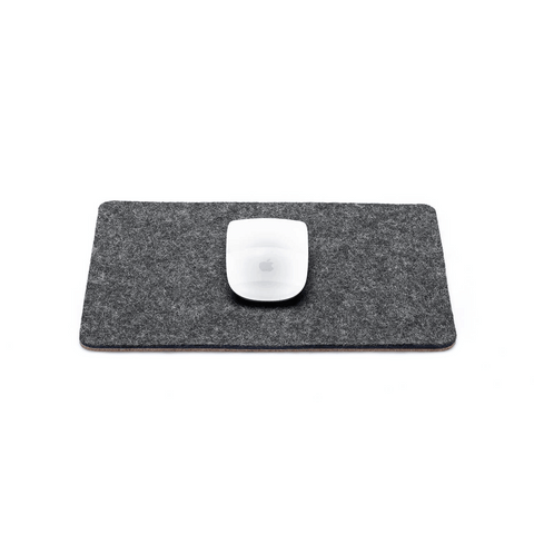 Tapis de souris en feutre et liège | 20x25cm | anthracite