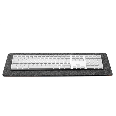 Tapis de bureau en feutre et liège | 20x50cm | anthracite