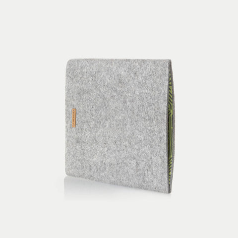 Coque pour Galaxy Tab S8 Ultra | en feutre et coton biologique | gris clair - rayures | Modèle "LAISSER"