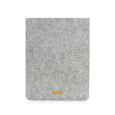 Coque pour Galaxy Tab S8 Ultra | en feutre et coton biologique | gris clair - rayures | Modèle "LAISSER"
