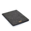 Étui pour iPad Air - 5e génération | en feutre et coton biologique | anthracite - rayures | Modèle "LAISSER"