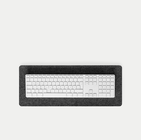 Tapis de bureau en feutre et liège | 20x50cm | anthracite