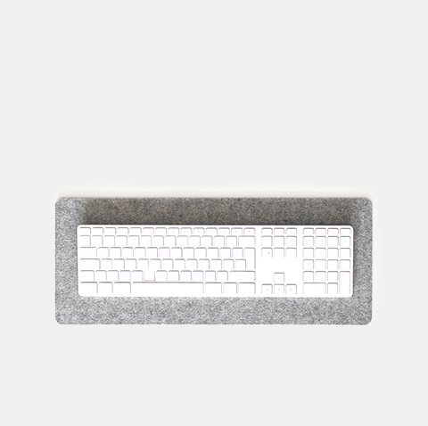 Tapis de bureau en feutre et liège | 20x50cm | gris clair