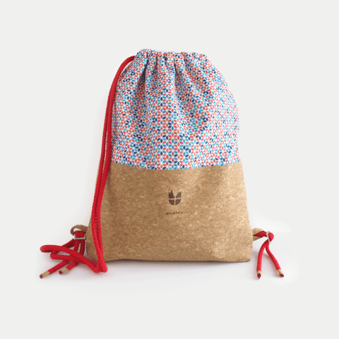 Sac de sport, sac à dos | en coton et liège | Coloré