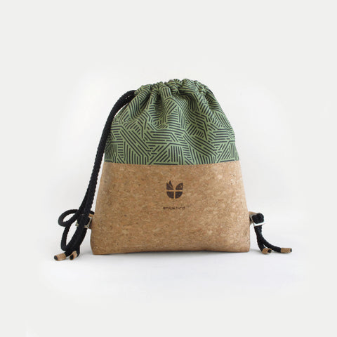 Sac à dos pour enfants, petit sac à dos | en coton et liège | Rayures