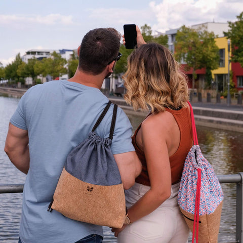 Sac à dos pour enfants, petit sac à dos | en coton et liège | Formes