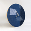 Horloge Wabi Sabi Denim ronde 30 cm | Jean - gold | Conception : Fukuoka