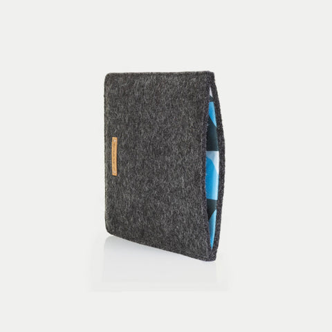 Étui pour PocketBook InkPad 3 | en feutre et coton biologique | anthracite - formes | Modèle "LAISSER"