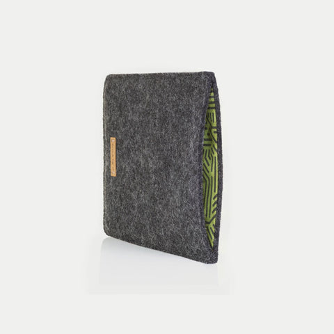 Étui pour Kobo Clara 2E | en feutre et coton biologique | anthracite - rayures | Modèle "LAISSER"