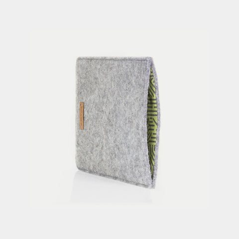 Housse pour reMarkable 1 | en feutre et coton bio | gris clair - rayures | modèle "LET"