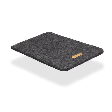 Housse pour Onyx Boox Kon-Tiki 3 | en feutre et coton biologique | anthracite - floraison | Modèle "LAISSER"