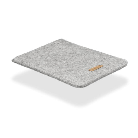 Étui pour Kobo Aura H2O | en feutre et coton biologique | gris clair - formes | Modèle "LAISSER"