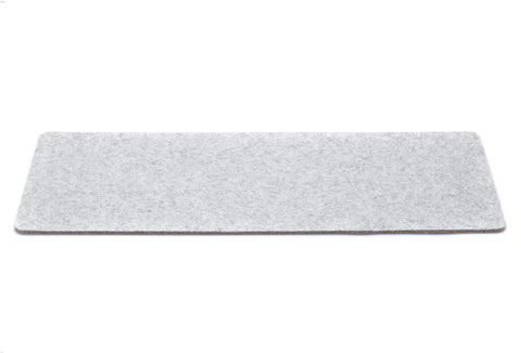 Tapis de bureau en feutre et liège | 20x50cm | gris clair