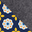 Coque pour Galaxy Tab S9 | en feutre et coton biologique | anthracite - floraison | Modèle "LAISSER"