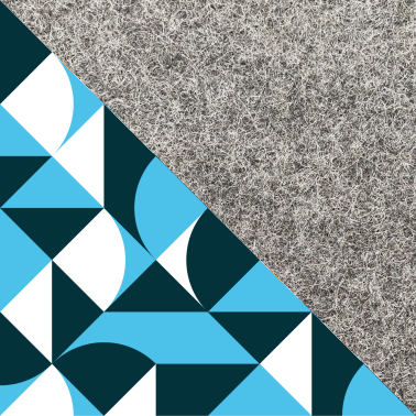 Étui pour Kobo Aura H2O | en feutre et coton biologique | gris clair - formes | Modèle "LAISSER"